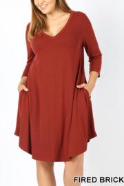  Everyday V-neck Tunic Dress