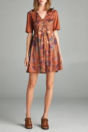  Taupe Print Dress