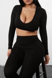 Black Hooded Crop
