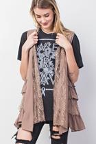  Double Ruffle Cardigan