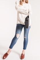  Braided Sleeve Sweater