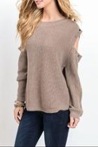  Grommet Shoulder Sweater