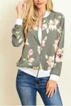  Floral Zip Jacket