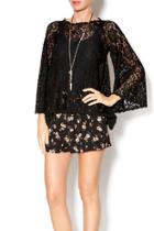  Lace Bell Sleeve Top
