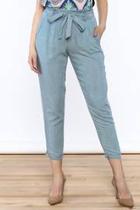  Washed Denim Slouch Pants