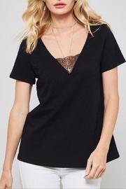  Lace Detail Tee-black