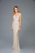  Sequin V-neck Gown