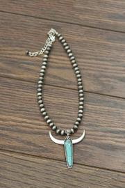  Natural-turquoise Longhorn Necklace