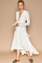  Nico White Silk Gown