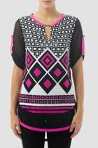  Geometric Print Tunic