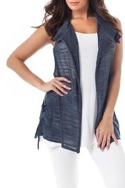  Gathered-draped Collar Vest