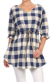  Blue Plaid Tunic