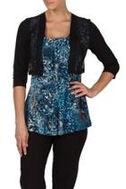  Teal Tunic With Bolero