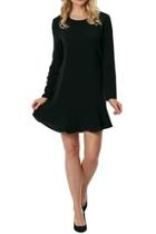  Black Flounce Dress