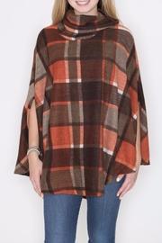  Brown Plaid Poncho