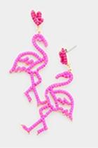  Flamingo Bead Earrings