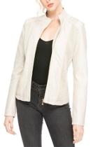  Cream Leather Jacket