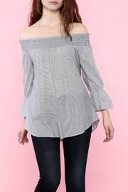  Grey Off-shoulder Top