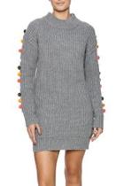  Pompom Sweater Dress