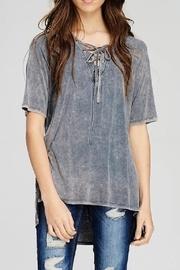  Burnout Lace-up Tee