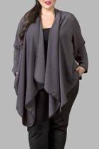  Draped Duster Charcoal