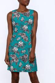  Teal Floral Sheath Dress