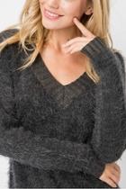  Charcoal Fuzzy Sweater