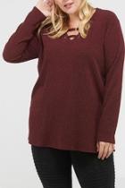  Haley Burgundy Sweater