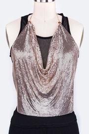  Metallic Halter Top