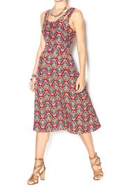  Multi-colored Printed Mid-calf Dress