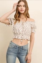  Fleur Off-shoulder Crop-top