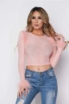  Pink Feather Top