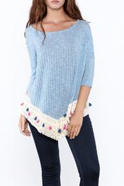 Blue Poncho Top