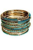  Gold Turquoise Bead Bracelet