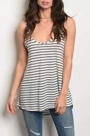  Ivory Navy Top