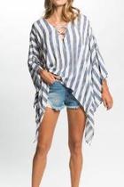  Flowing Striped Poncho