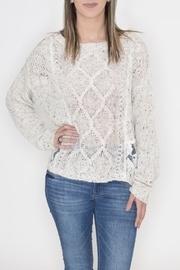  Lace Panel Sweater