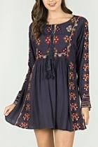  Embroidered Bohemian Dress