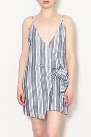  Striped Wrap Tank Dress