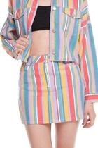  Multicolor Striped Skirt