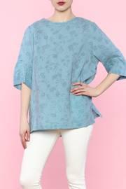  Blue Linen Top
