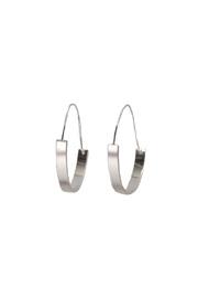  Architectural Silver Hoops