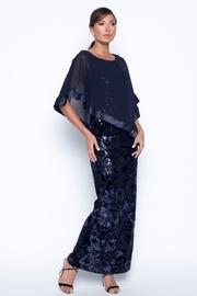  Chiffon Overlay Sequin Detail Gown