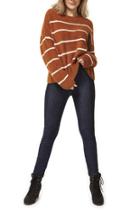  Stripe Scoop Neck Sweater