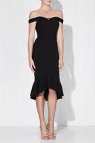  Rosetta Midi Black Dress