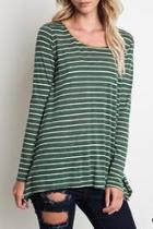  Green Striped Top