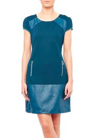  Leather Accent Dress