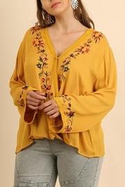  Yellow Embroidered Blouse