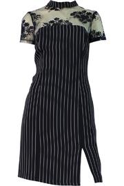  Mesh-insert Strip Dress
