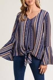  Stripe Tie-knot Top